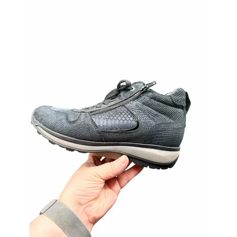 Xsensible Stretchwalker Zip Lace Sneakers Dark Blue Women 7.5 EU 38
